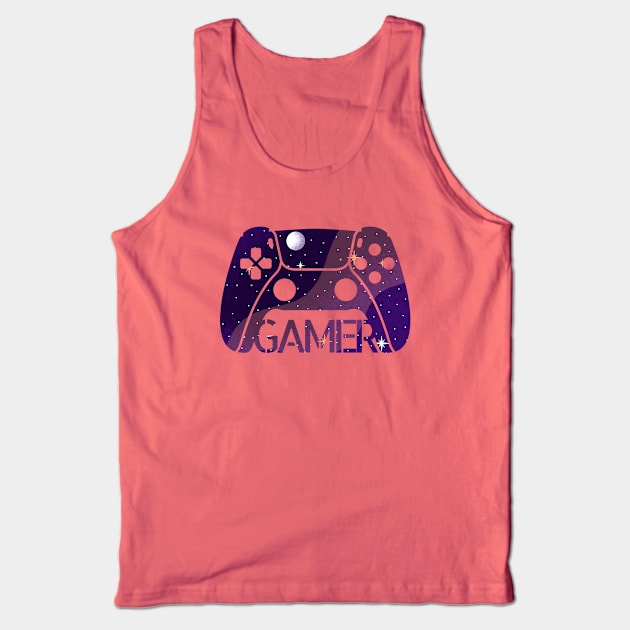 Gamer Controller Silhouette Tank Top by MrDrajan